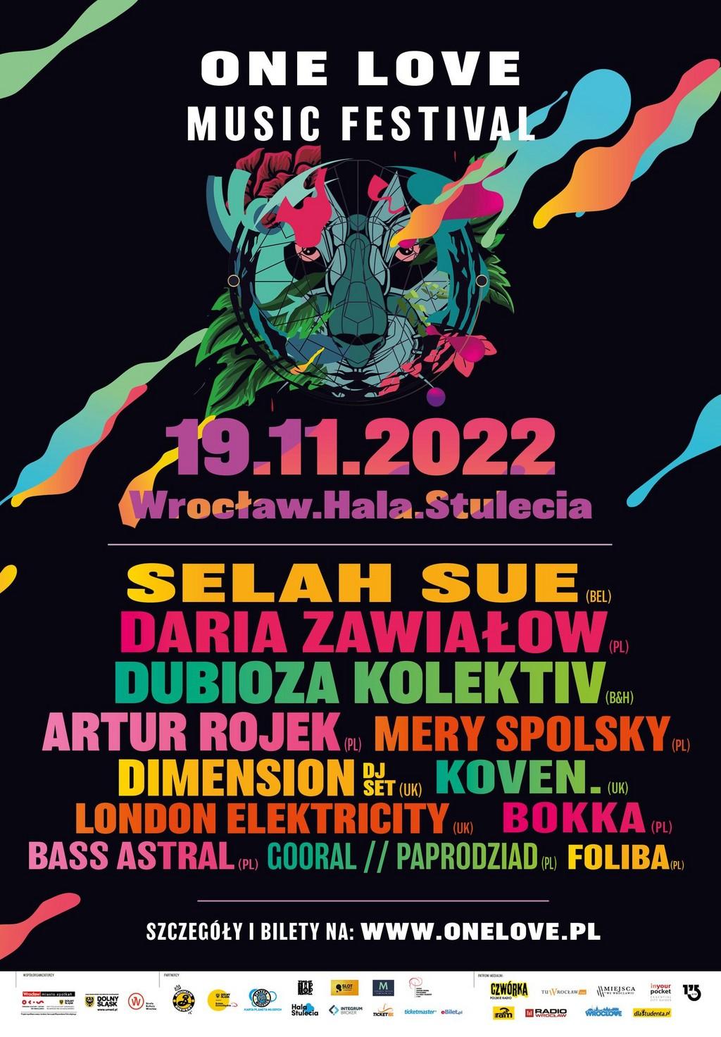 Lineup Poster One Love Music Festival 2022