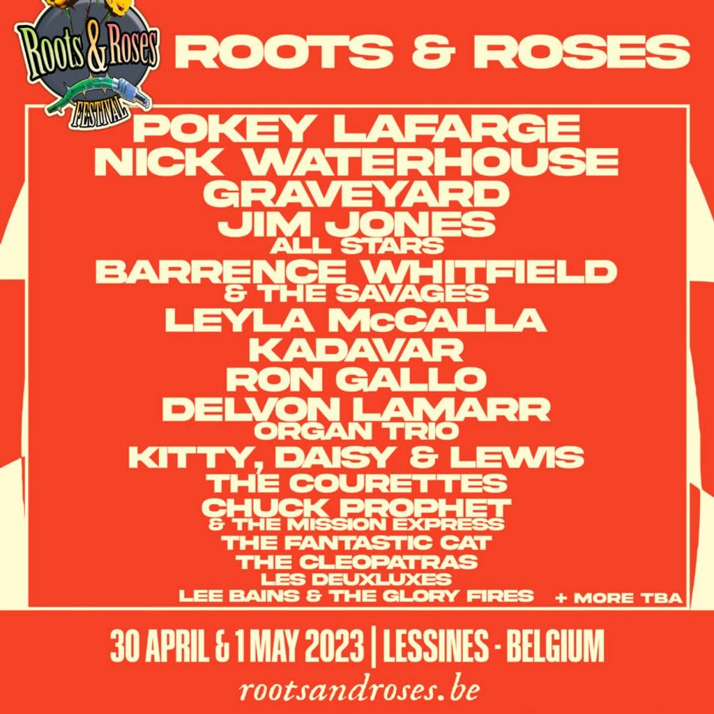 Lineup Poster Roots & Roses Festival 2023
