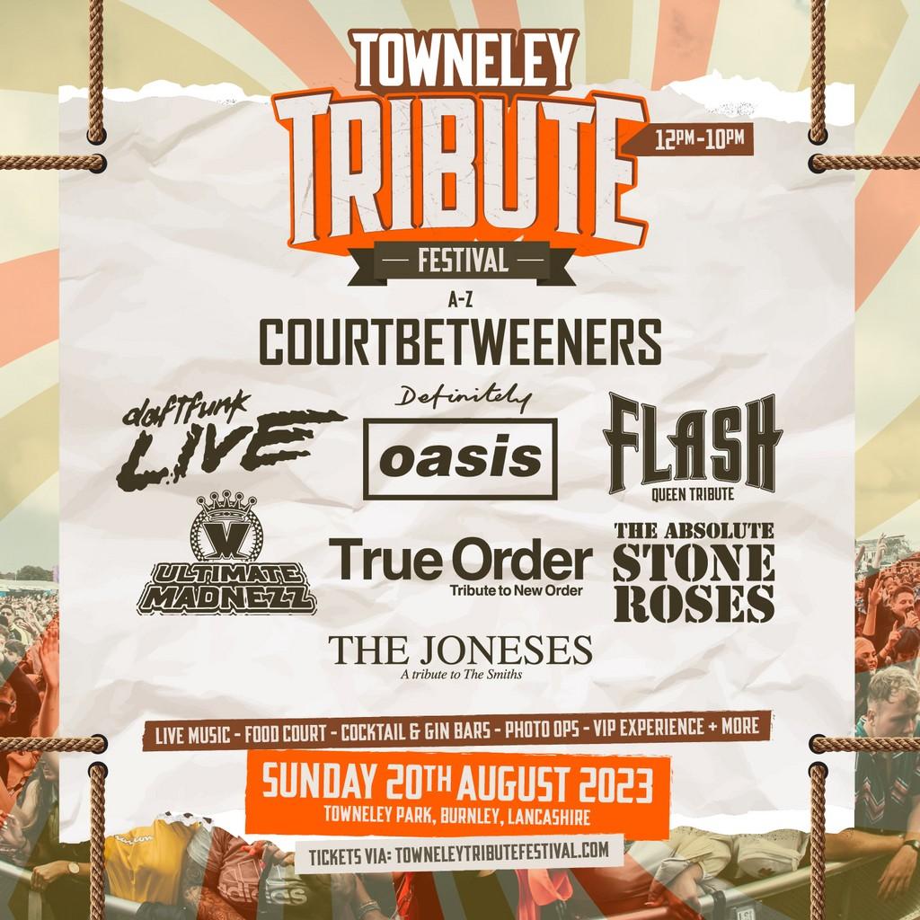 Lineup Poster Towneley Tribute Festival 2023