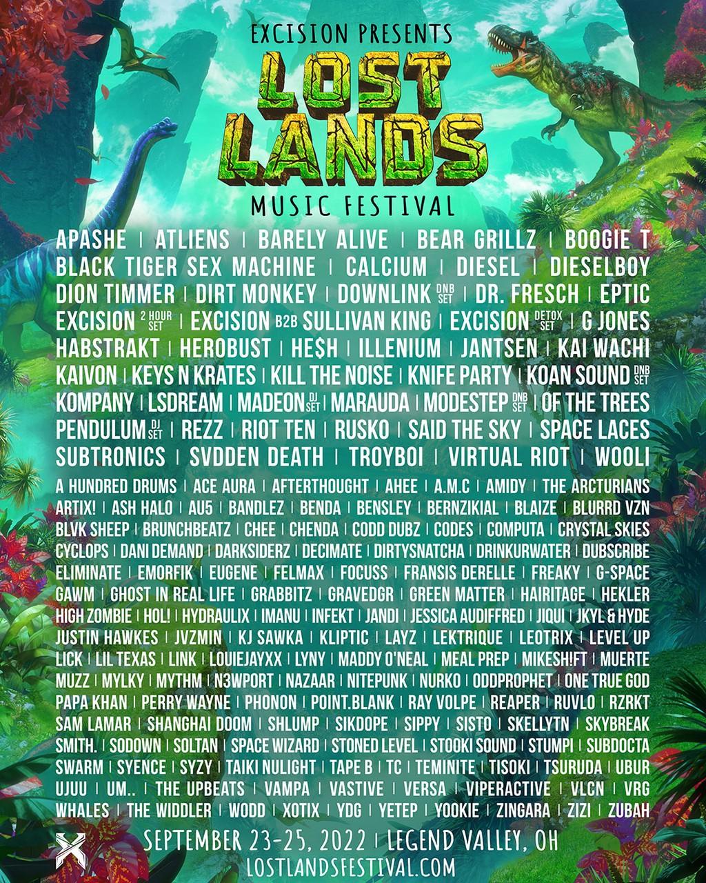 Lineup Poster Lost Lands 2022