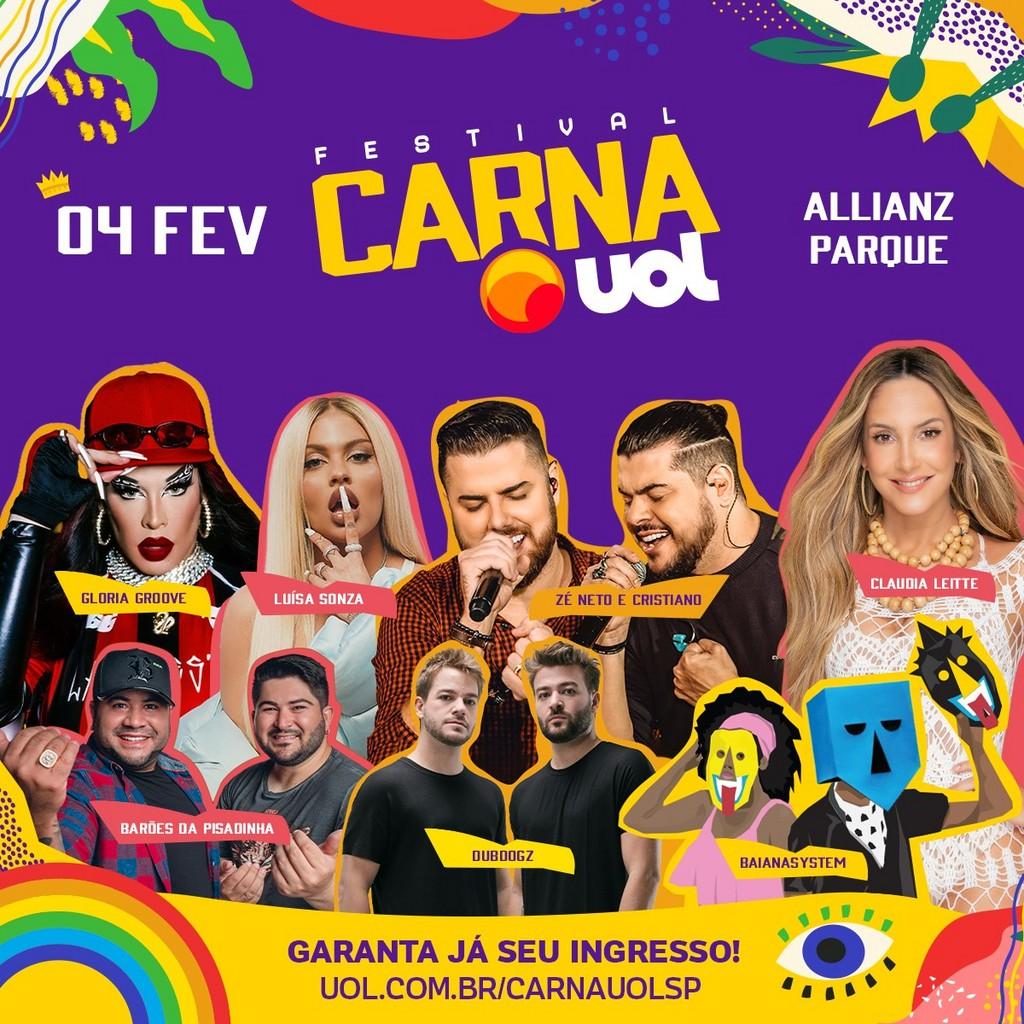 Lineup Poster Festival CarnaUOL 2023