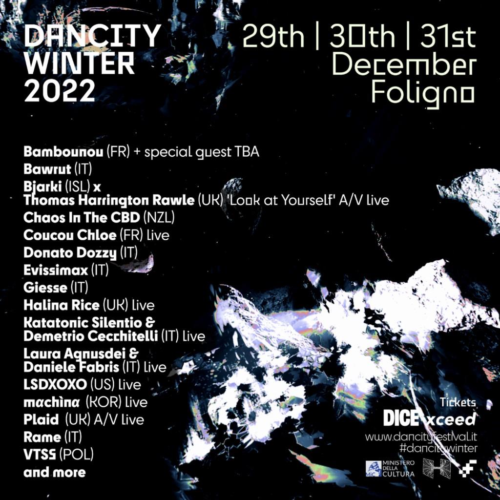 Lineup Poster Dancity Winter 2022