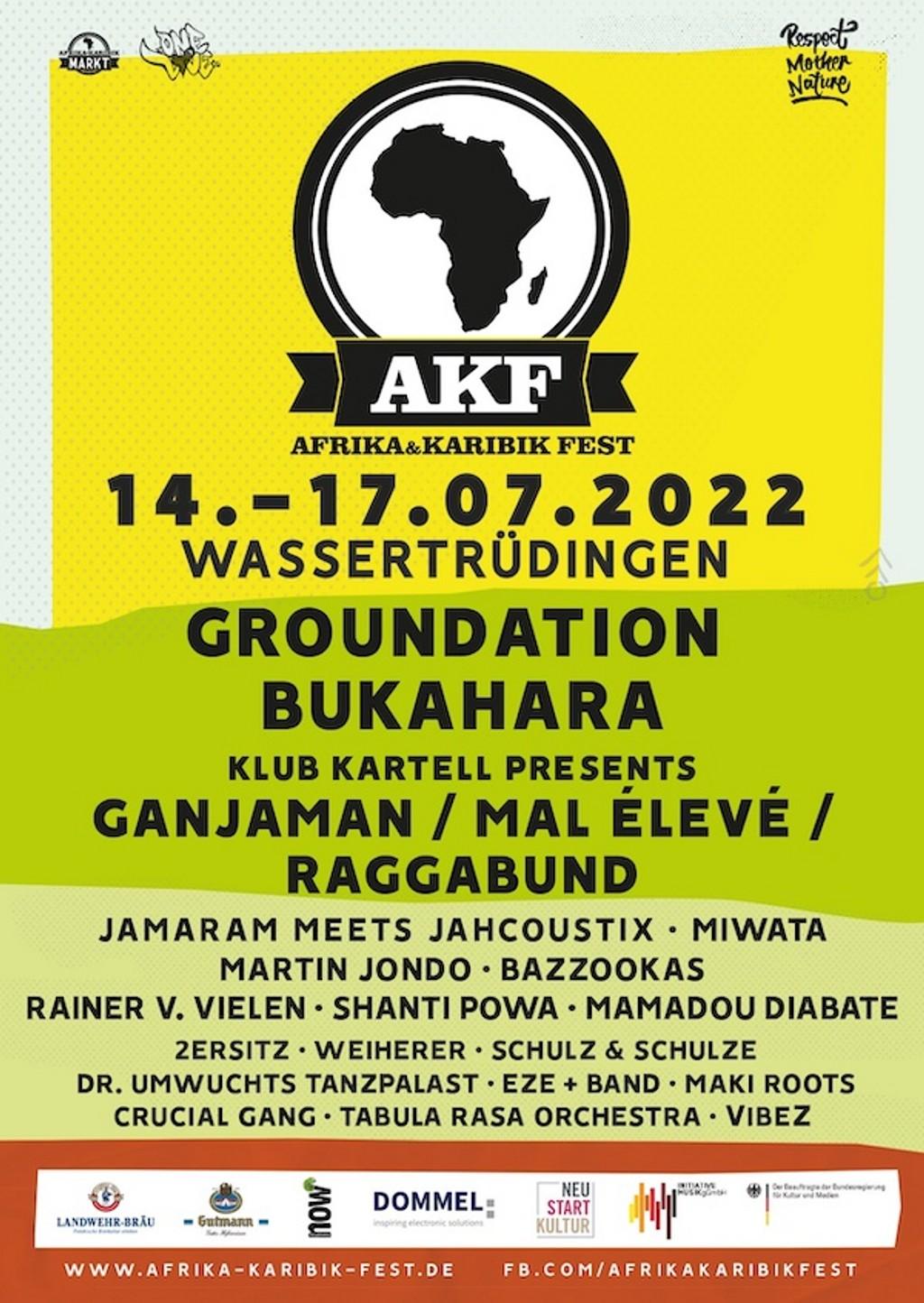 Lineup Poster Afrika Karibik Fest 2022