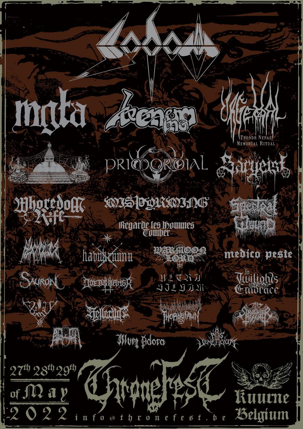 Lineup Poster Throne Fest 2022