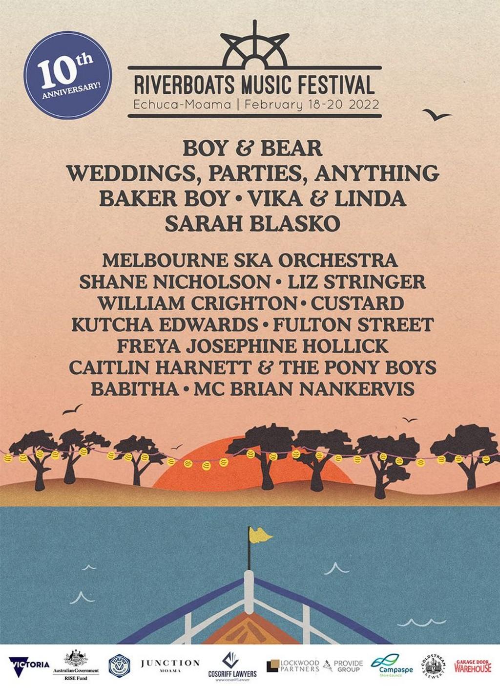 Lineup Poster Riverboats Music Festival 2022