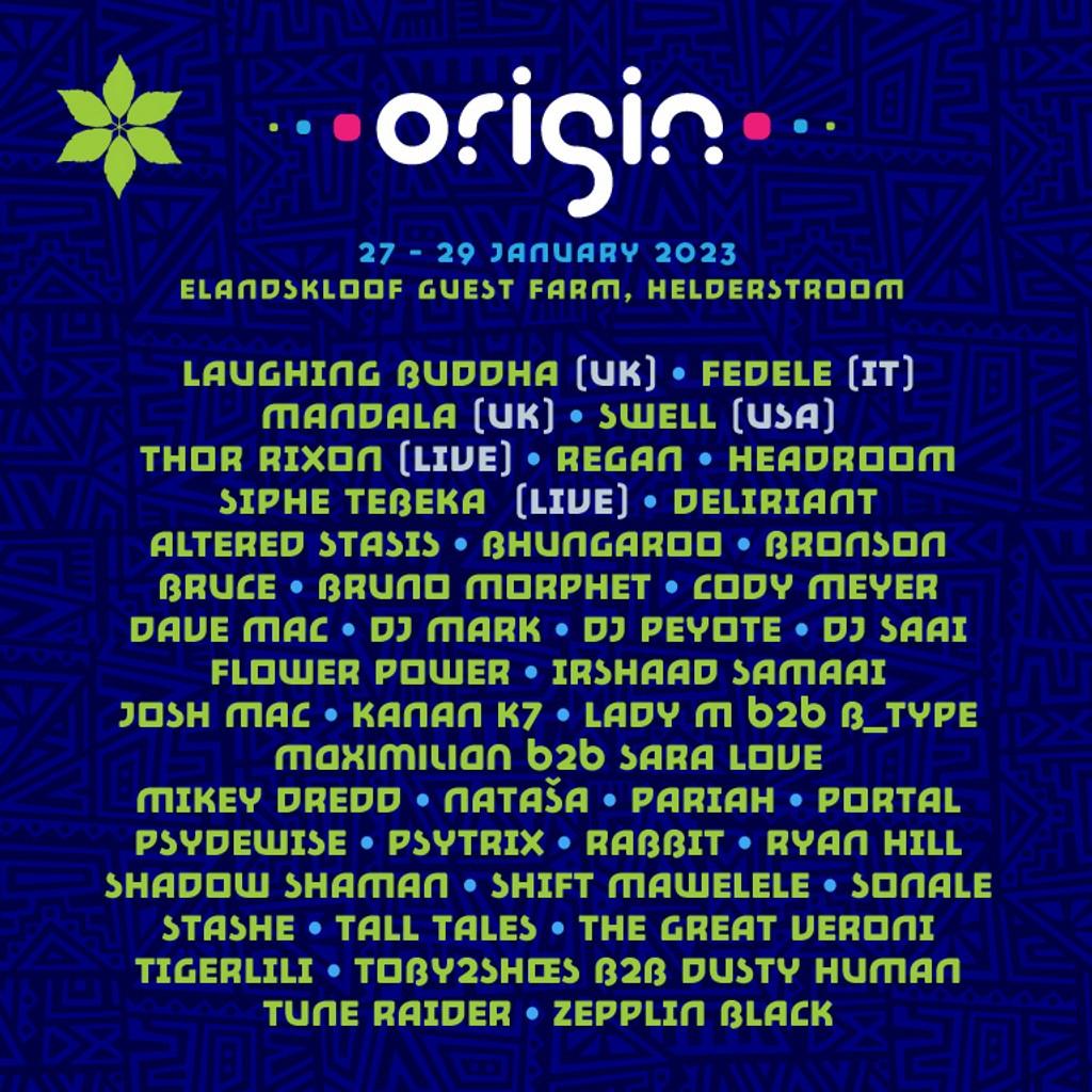 Lineup Poster Origin Festival 2023