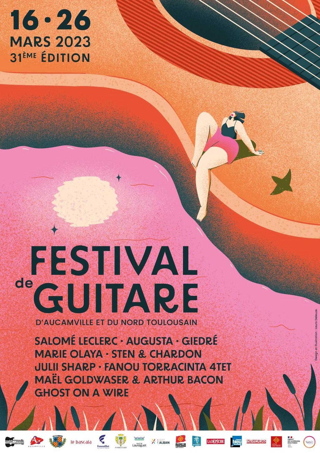 Lineup Poster Le Festival de Guitare d'Aucamville et du Nord Toulousain 2023