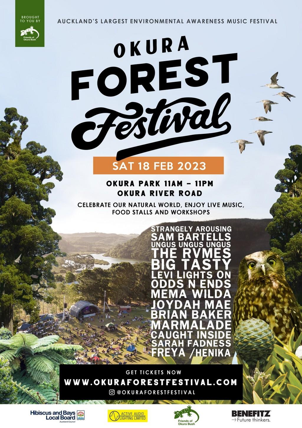 Lineup Poster Okura Forest Festival 2023