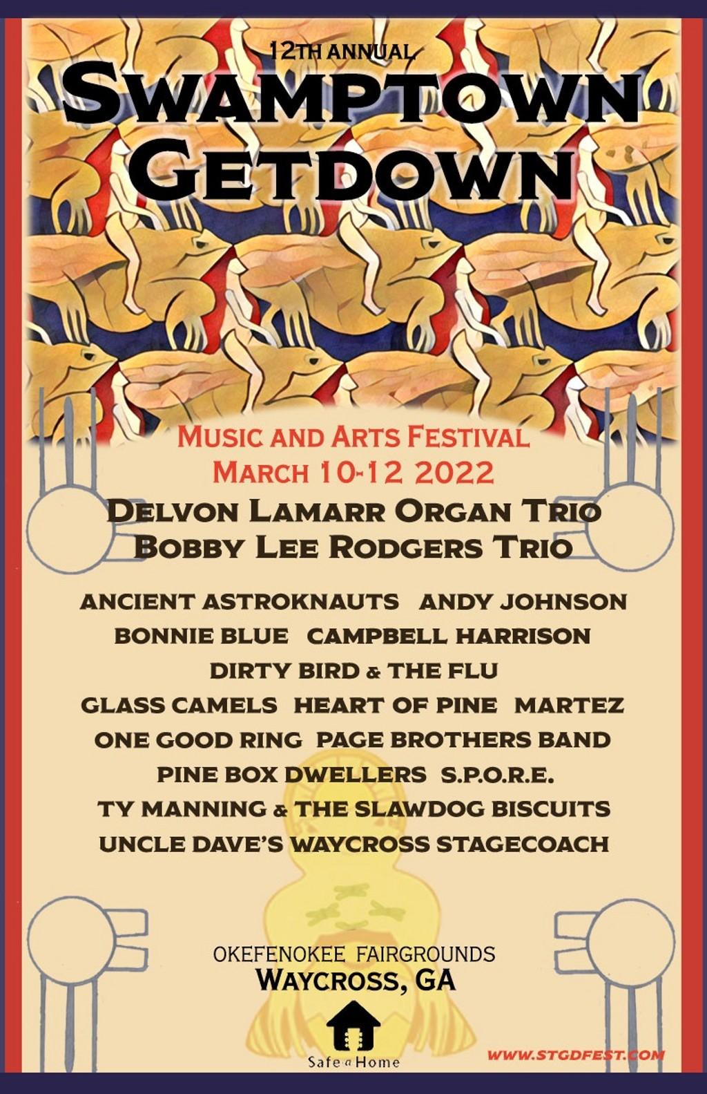 Lineup Poster Swamptown Getdown Music and Arts Festival 2022