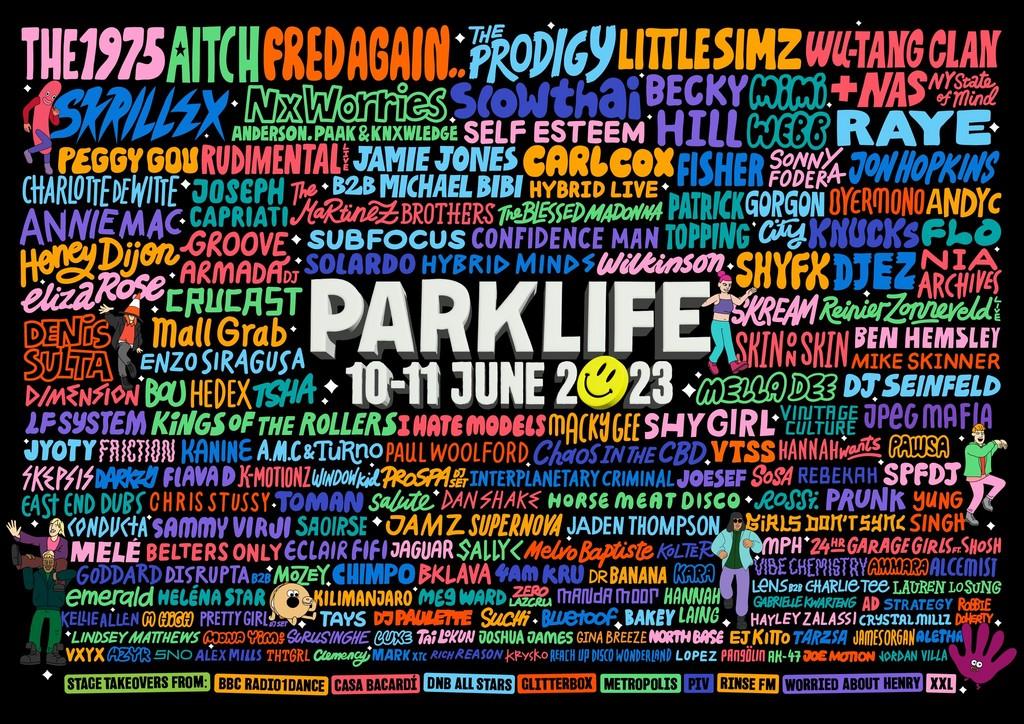 Lineup Poster Parklife Festival 2023