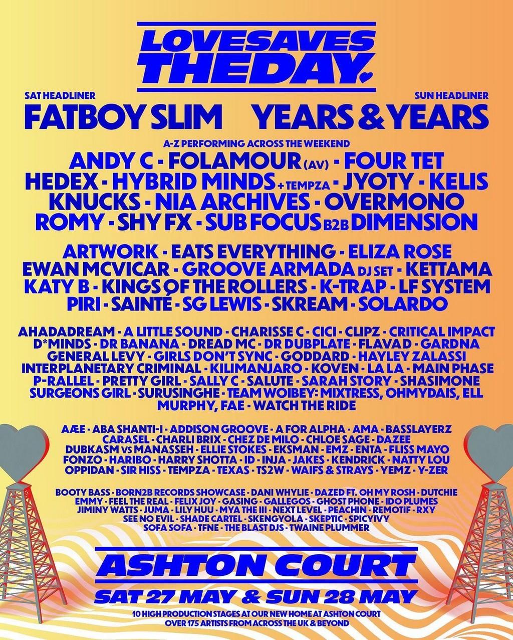 Lineup Poster Love Saves The Day 2023