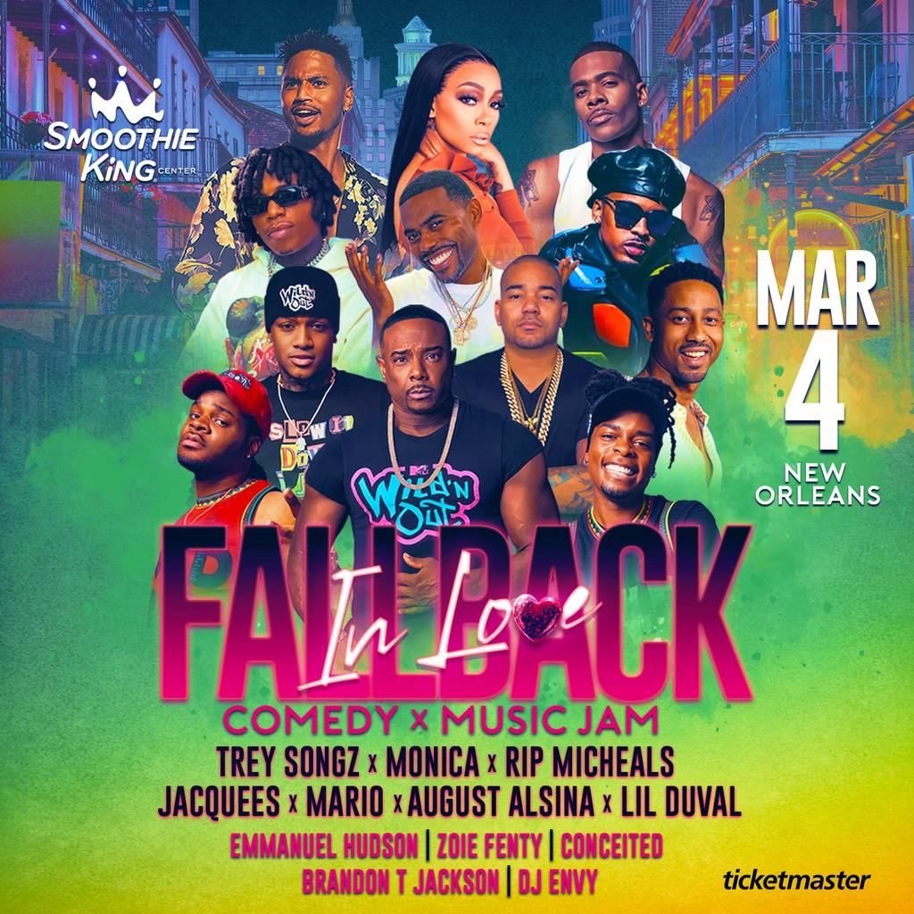 Lineup Poster Fall Back In Love Comedy & Music Jam New Orleans 2023