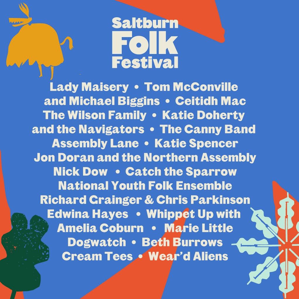 Lineup Poster Saltburn Folk Festival 2023