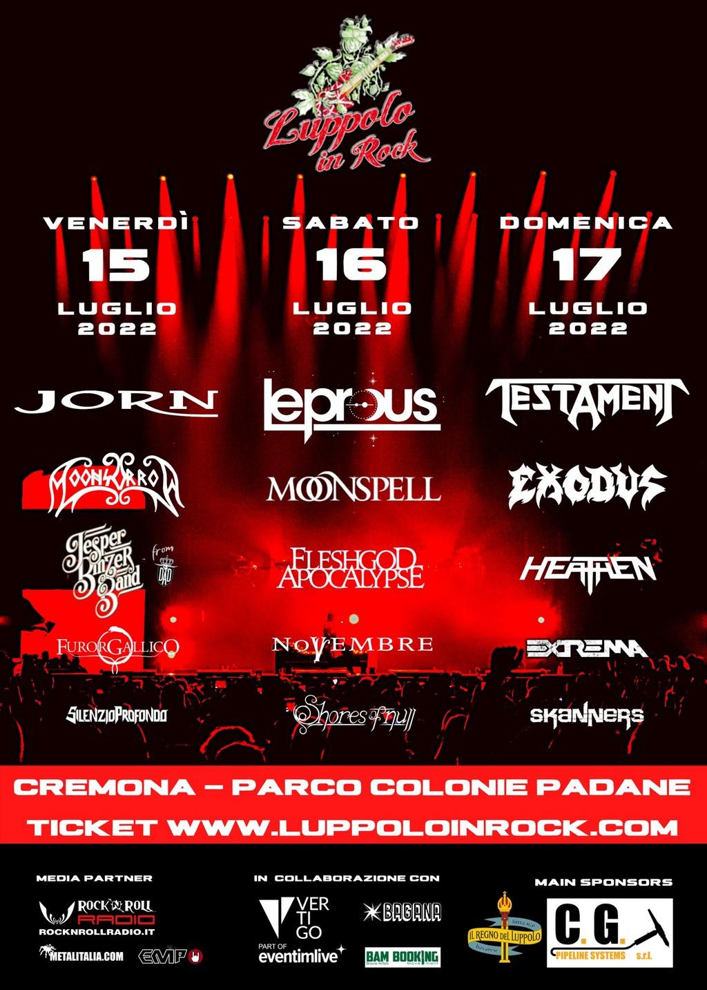 Lineup Poster Luppolo In Rock 2022