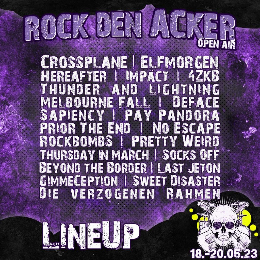 Lineup Poster Rock den Acker 2023