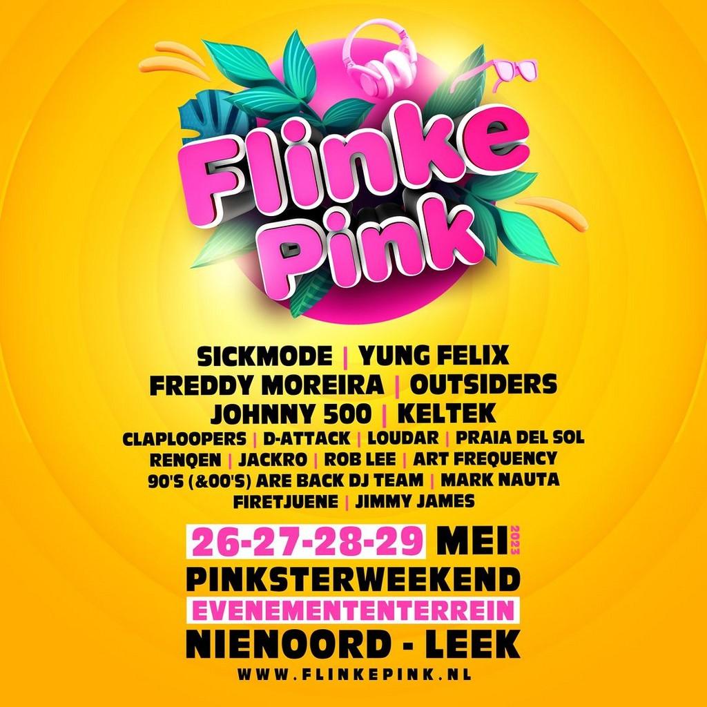 Lineup Poster Flinke Pink Festival 2023