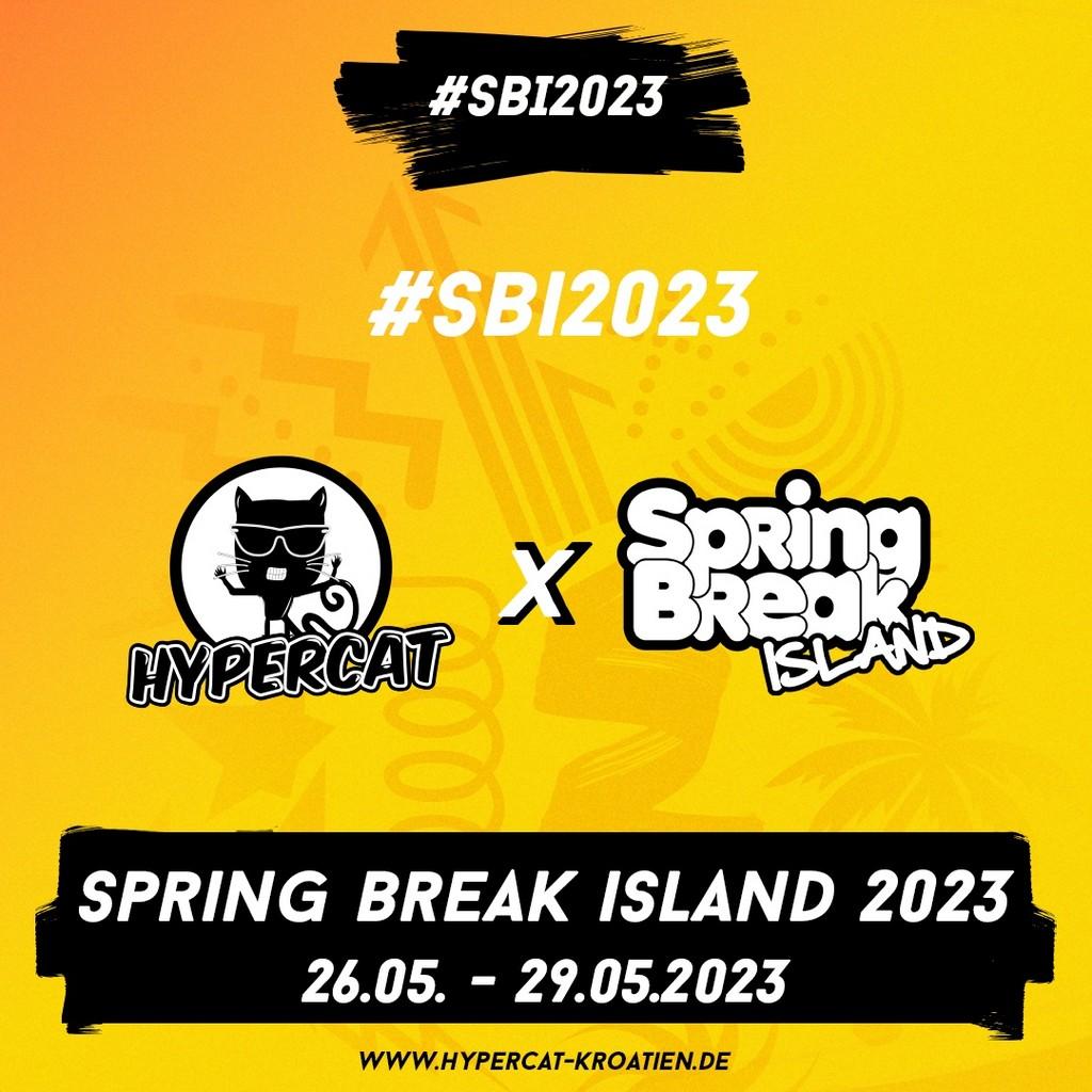 Lineup Poster Hypercat x Spring Break Island Festival 2023