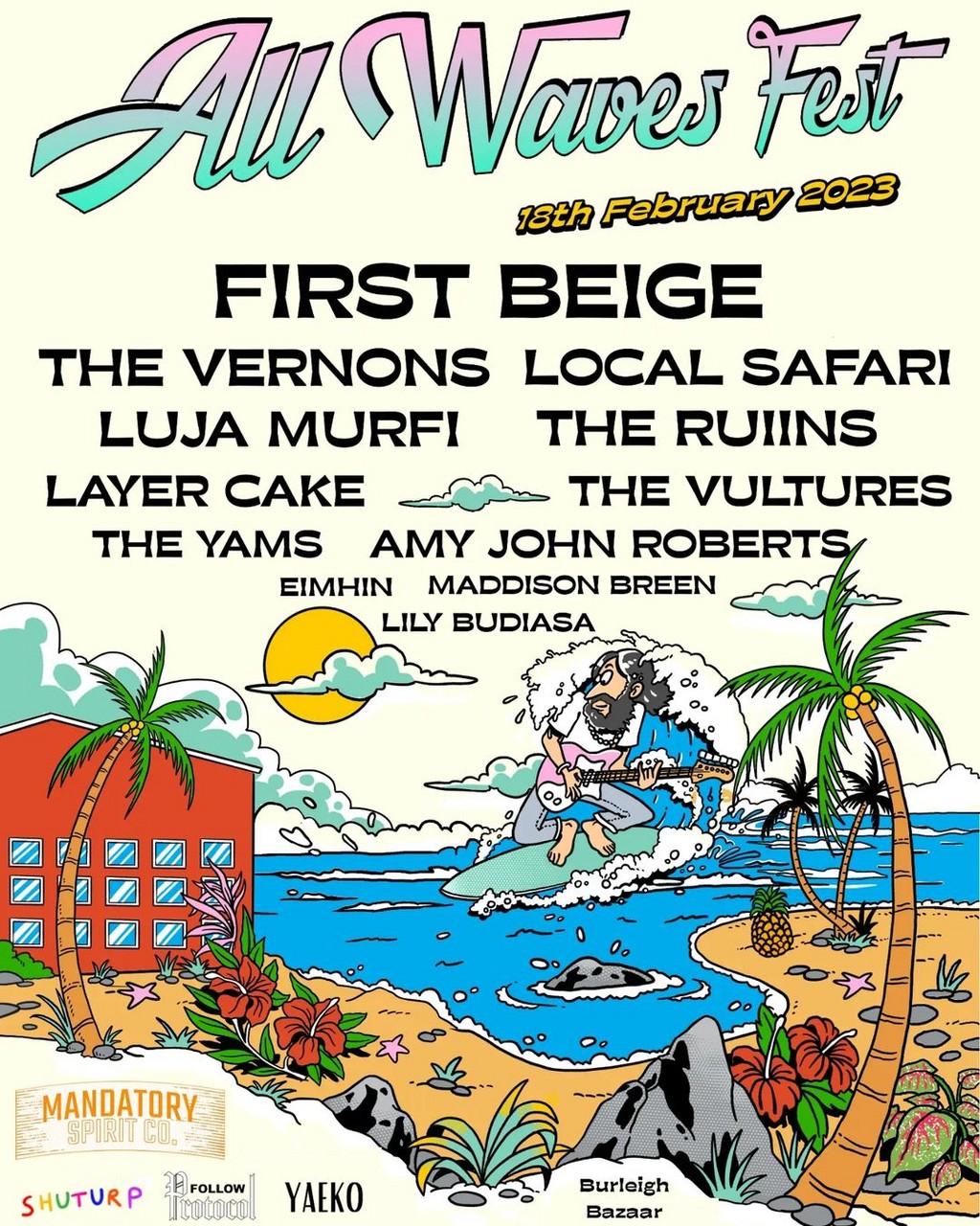 Lineup Poster All Waves Festival 2023