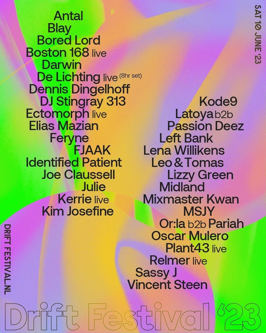 Lineup Poster Drift Festival 2023