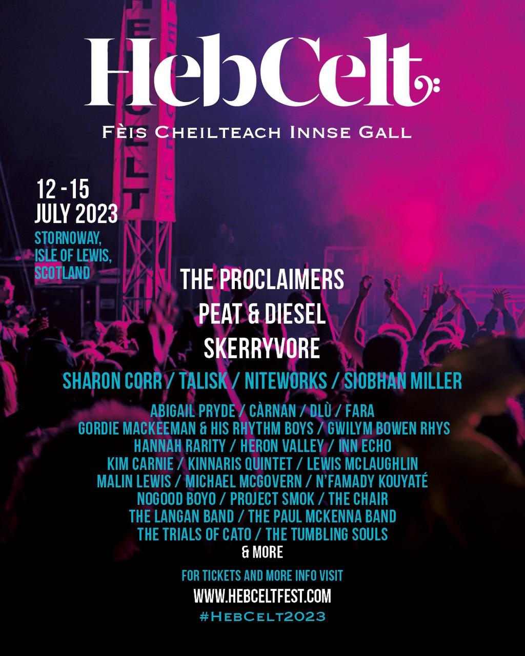 Lineup Poster HebCelt Festival 2023