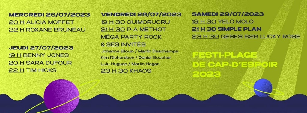 Festi-Plage de Cap d’Espoir 2023 Festival