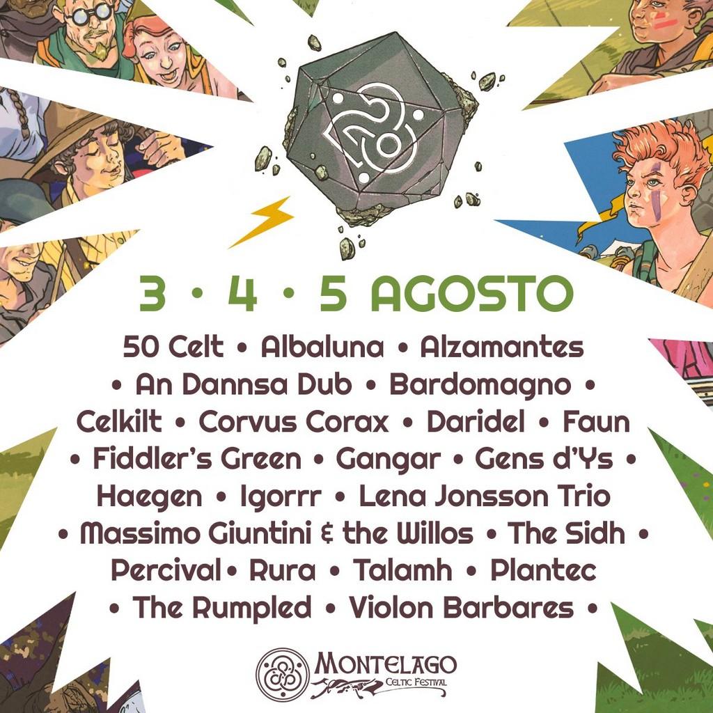 Lineup Poster Montelago Celtic Festival 2023