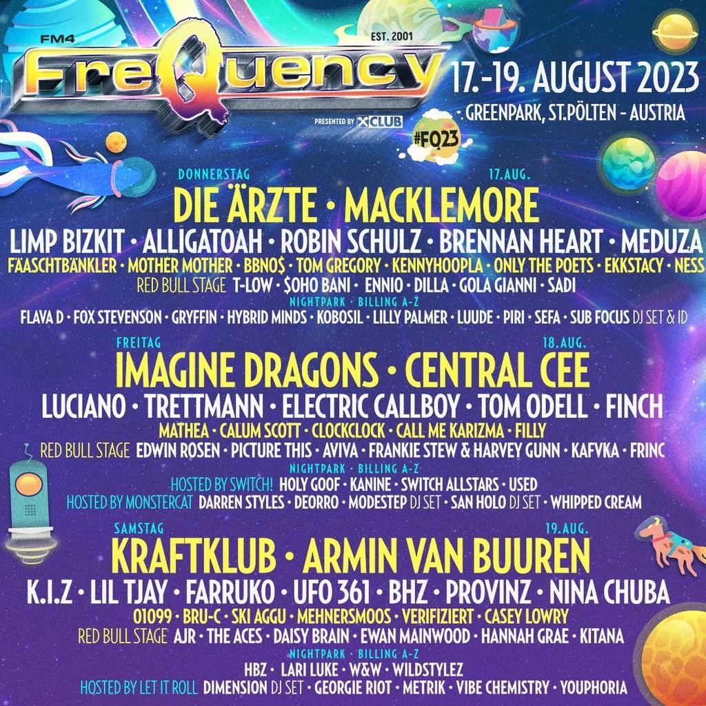Lineup Poster FM4 Frequency Festival 2023