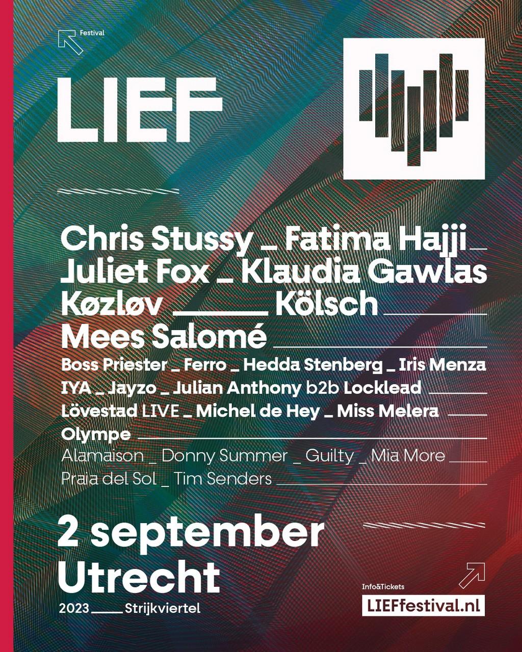 Lineup Poster Lief Festival 2023