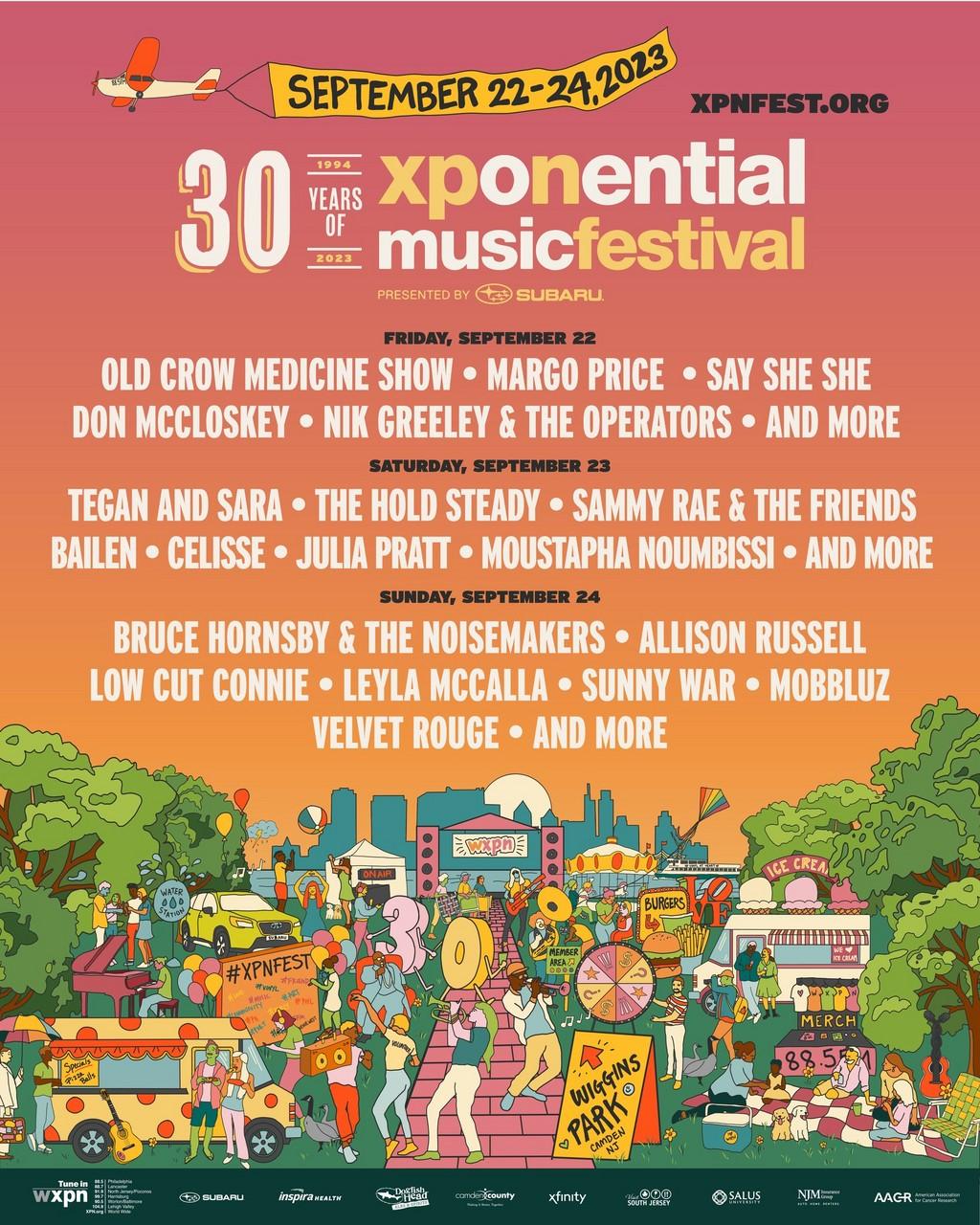 Lineup Poster XPoNential Music Festival 2023