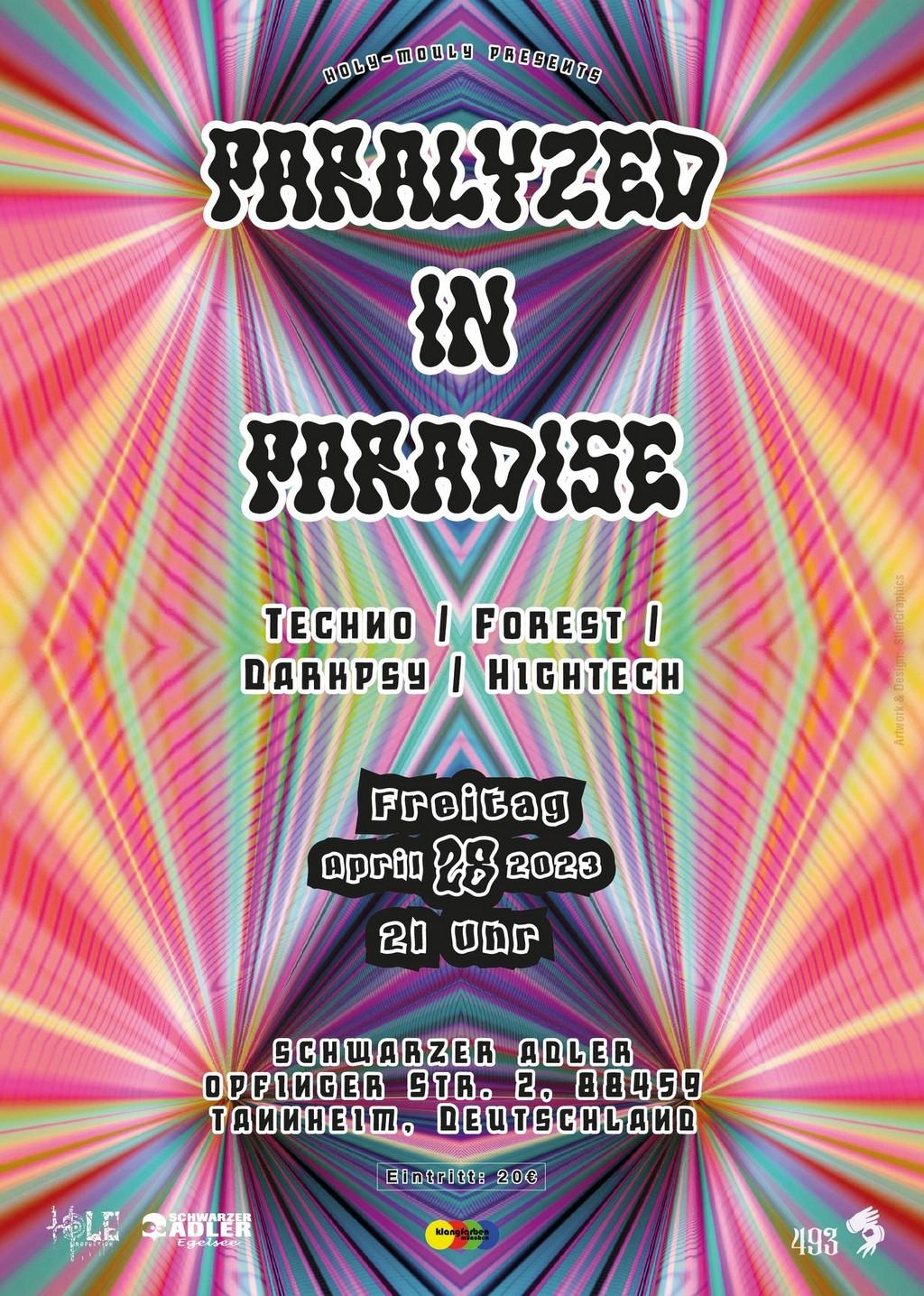 Lineup Poster Paralyzed in Paradise 2023