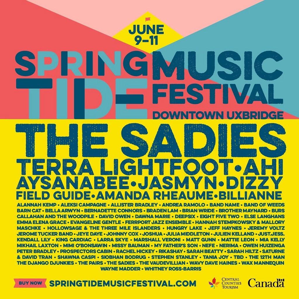 Lineup Poster Springtide Music Festival 2023