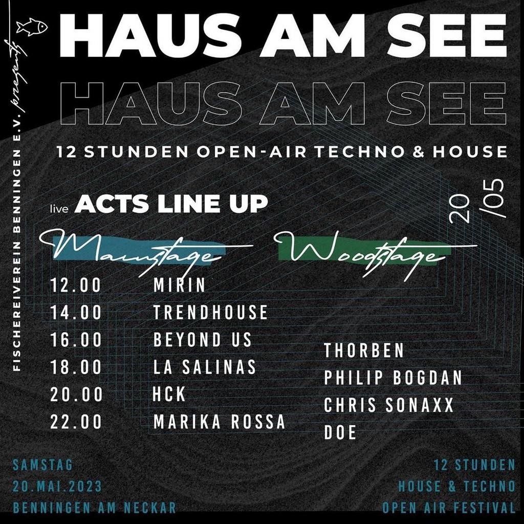 Lineup Poster Haus am See Festival 2023