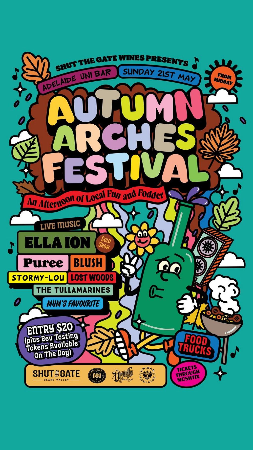 Lineup Poster Autumn Arches Festival 2023
