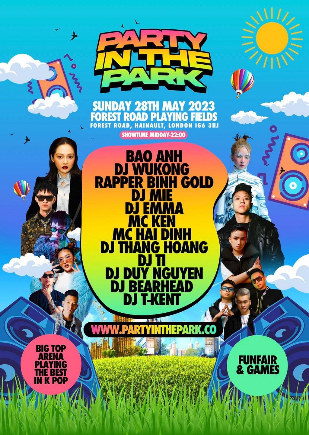 Lineup Poster Party In The Park 2023