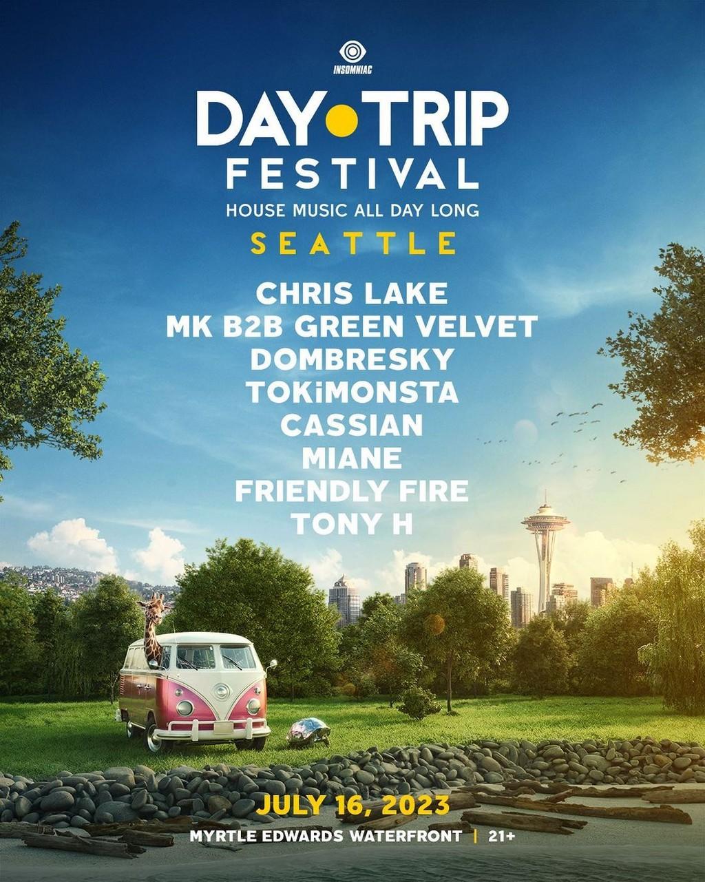Lineup Poster Day Trip Festival Seattle 2023