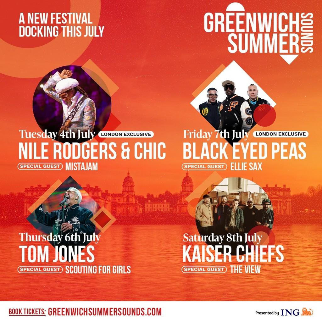 Lineup Poster Greenwich Summer Sounds 2023