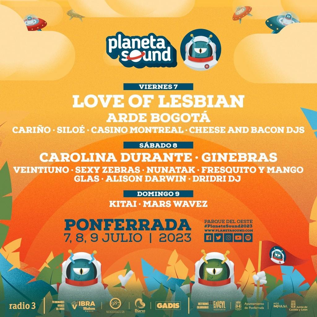 Lineup Poster Planeta Sound Festival 2023