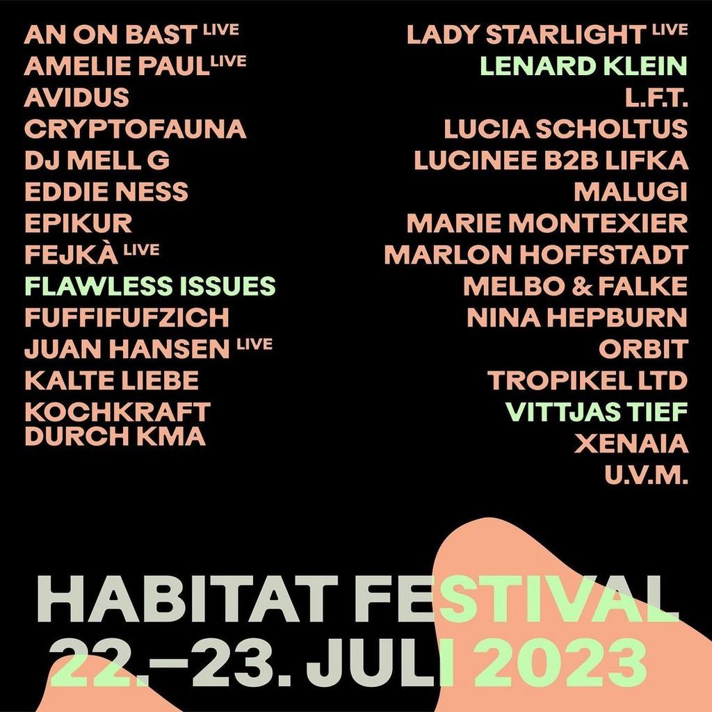 Lineup Poster Habitat Festival 2023