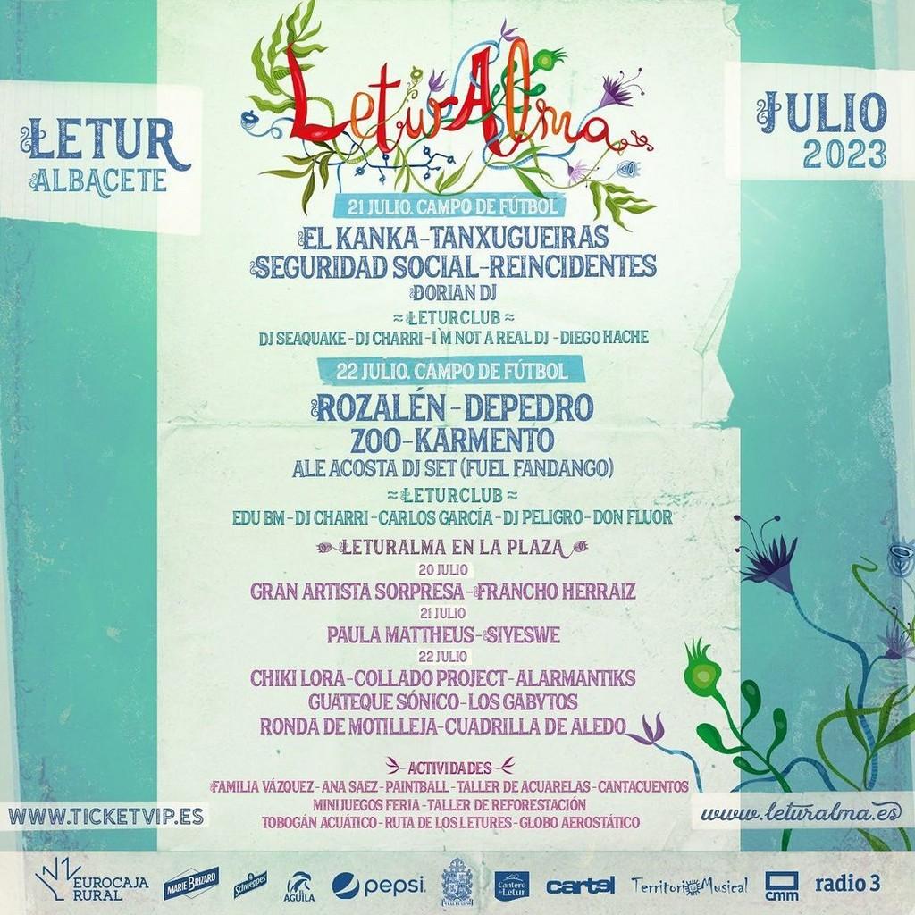 Lineup Poster LeturAlma 2023
