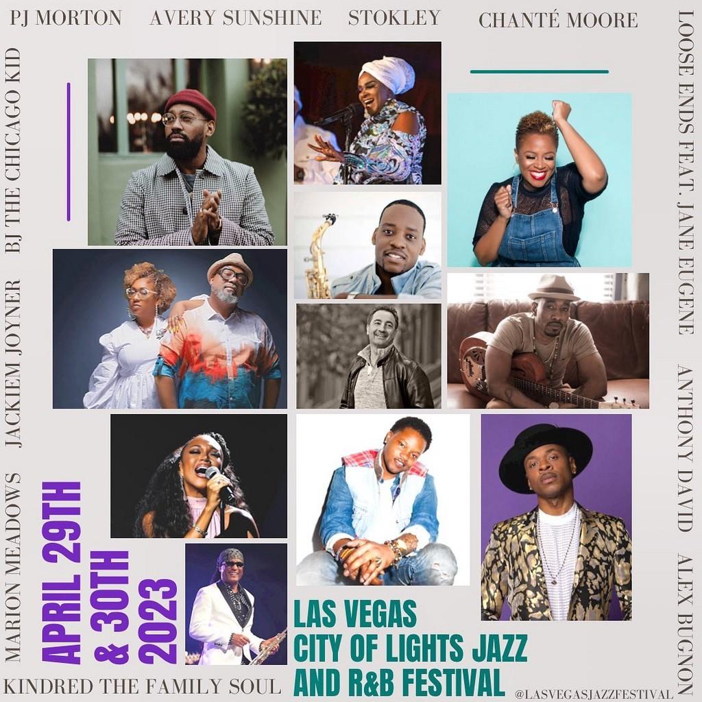 Lineup Poster Las Vegas City of Lights Jazz and R&B Festival 2023
