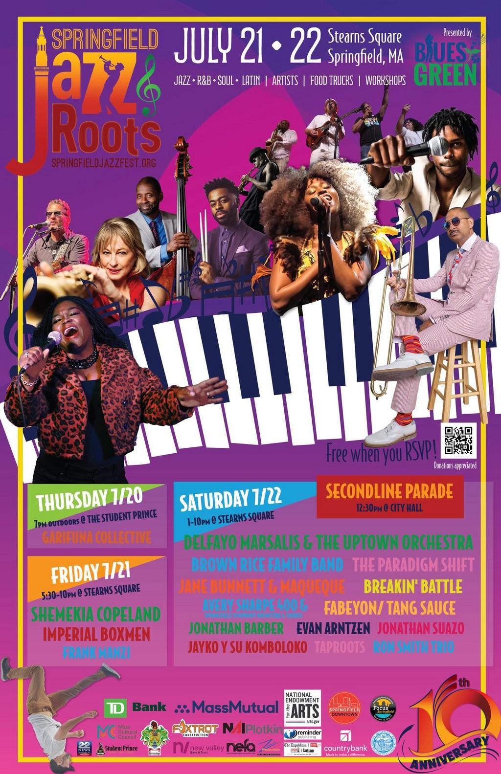 Lineup Poster Springfield Jazz & Roots Festival 2023