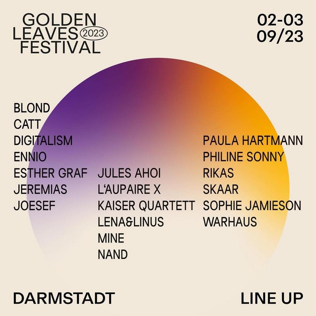 Lineup Poster Golden Leaves Festival 2023