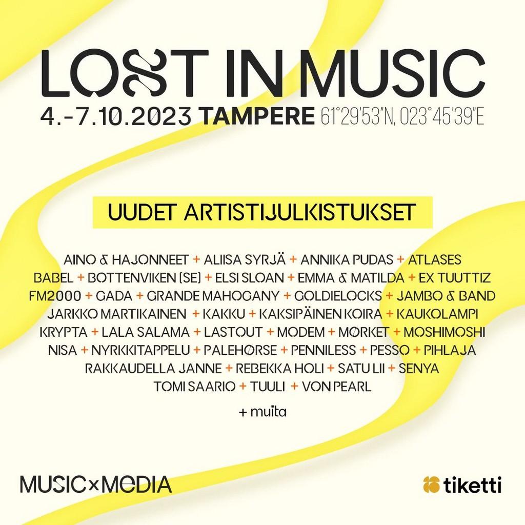 Lineup Poster Lost In Music Festival 2023