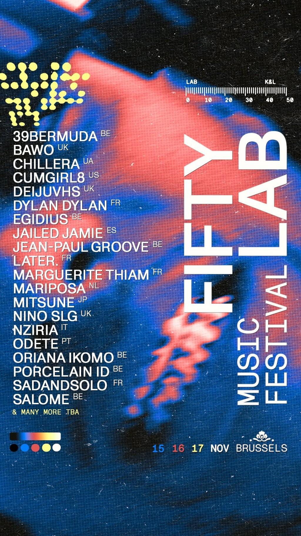 Lineup Poster Fifty Lab Festival 2023