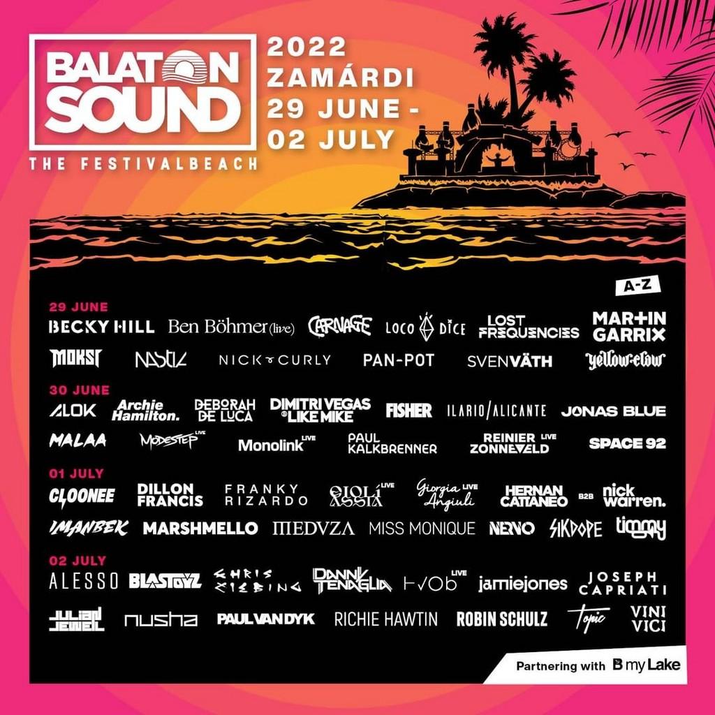 Lineup Poster Balaton Sound 2022