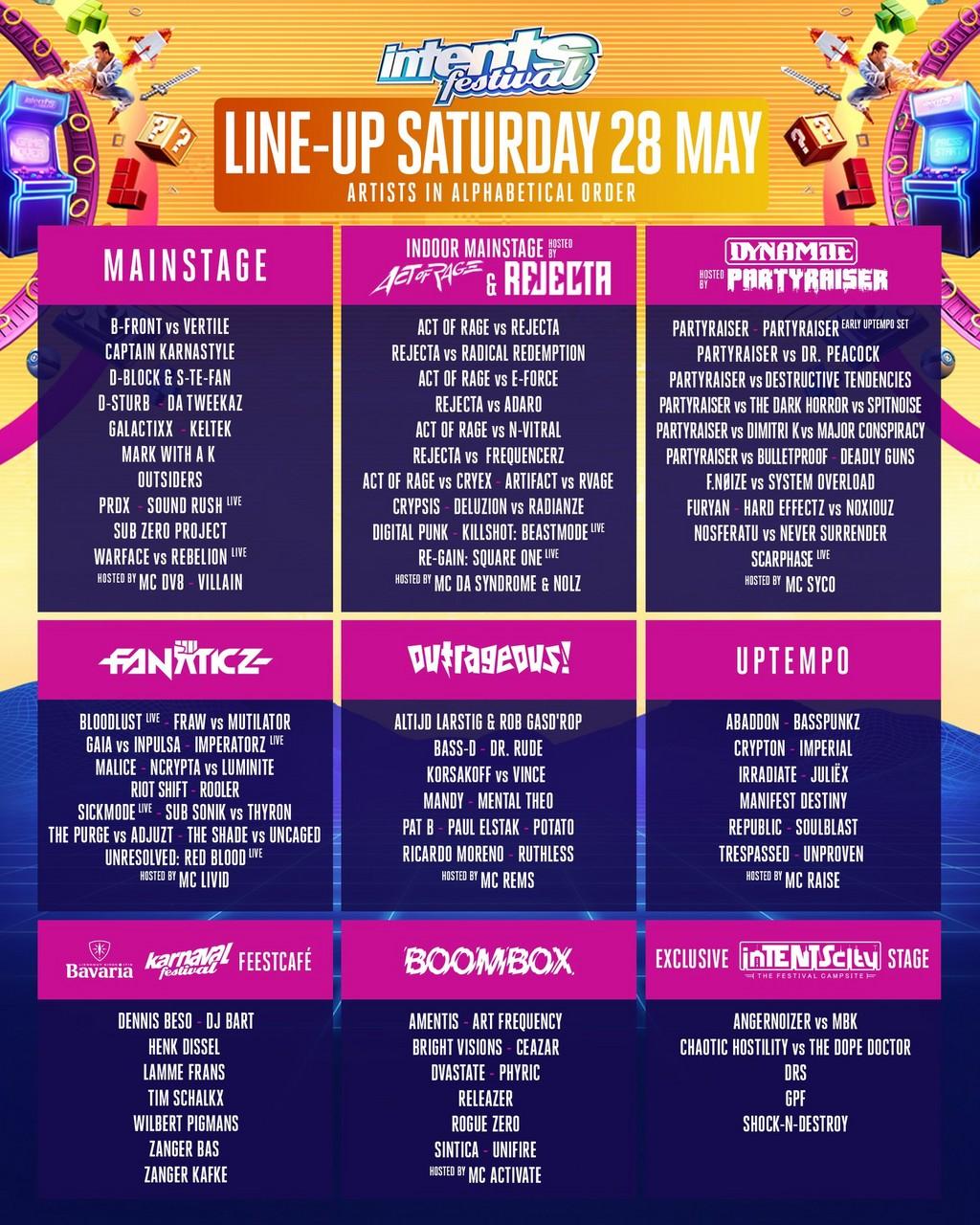 Lineup Poster Intents Festival 2022