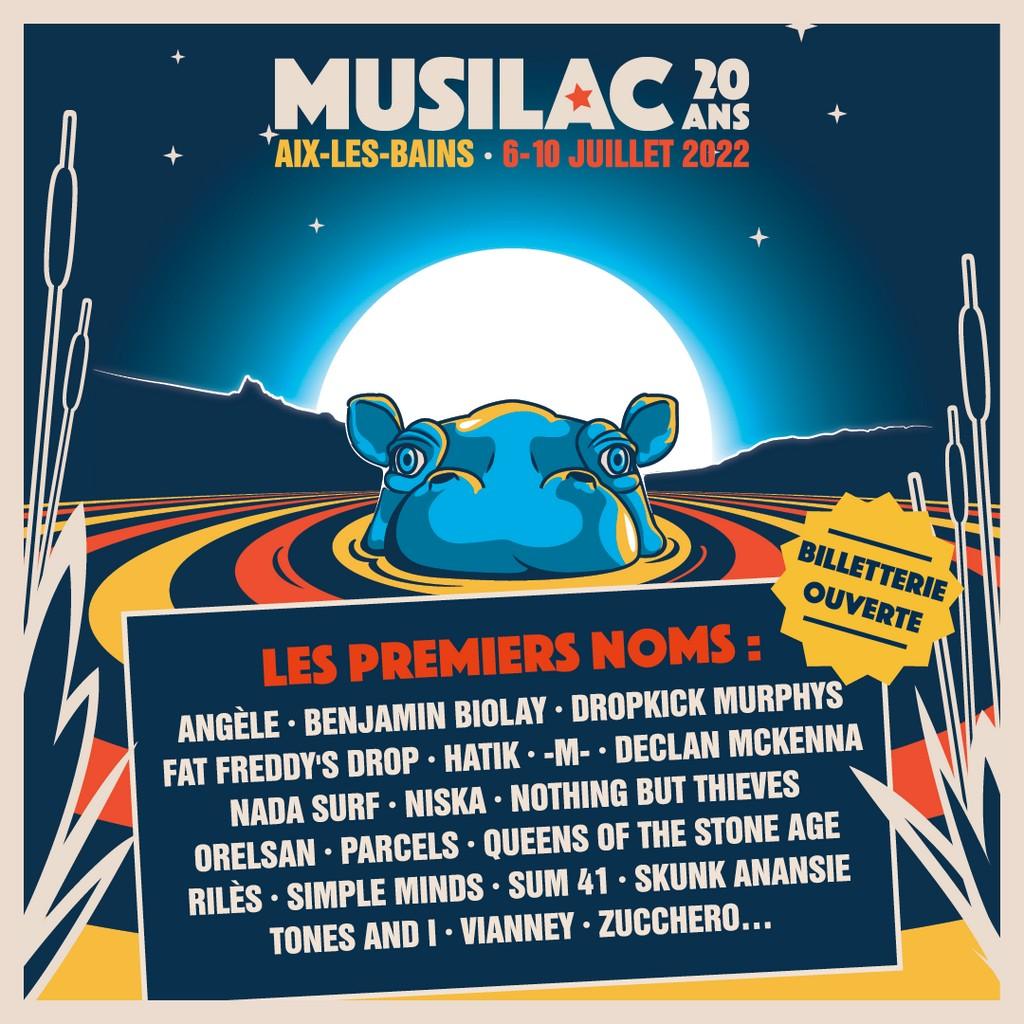 Lineup Poster Musilac Aix-les-Bains 2022
