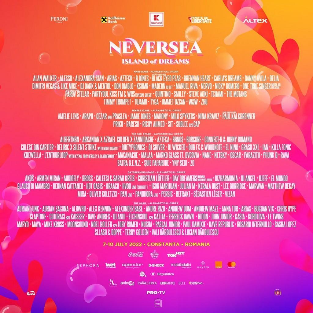 Lineup Poster Neversea 2022