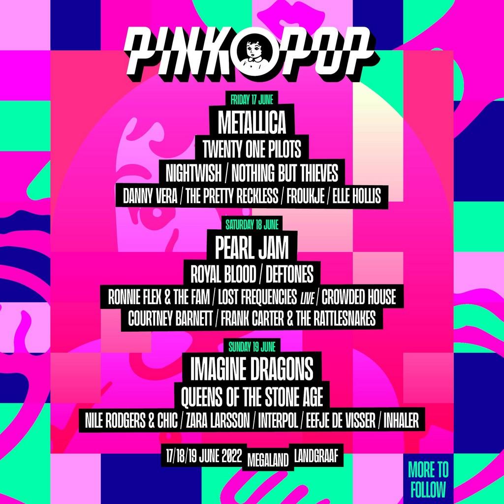 Lineup Poster Pinkpop 2022