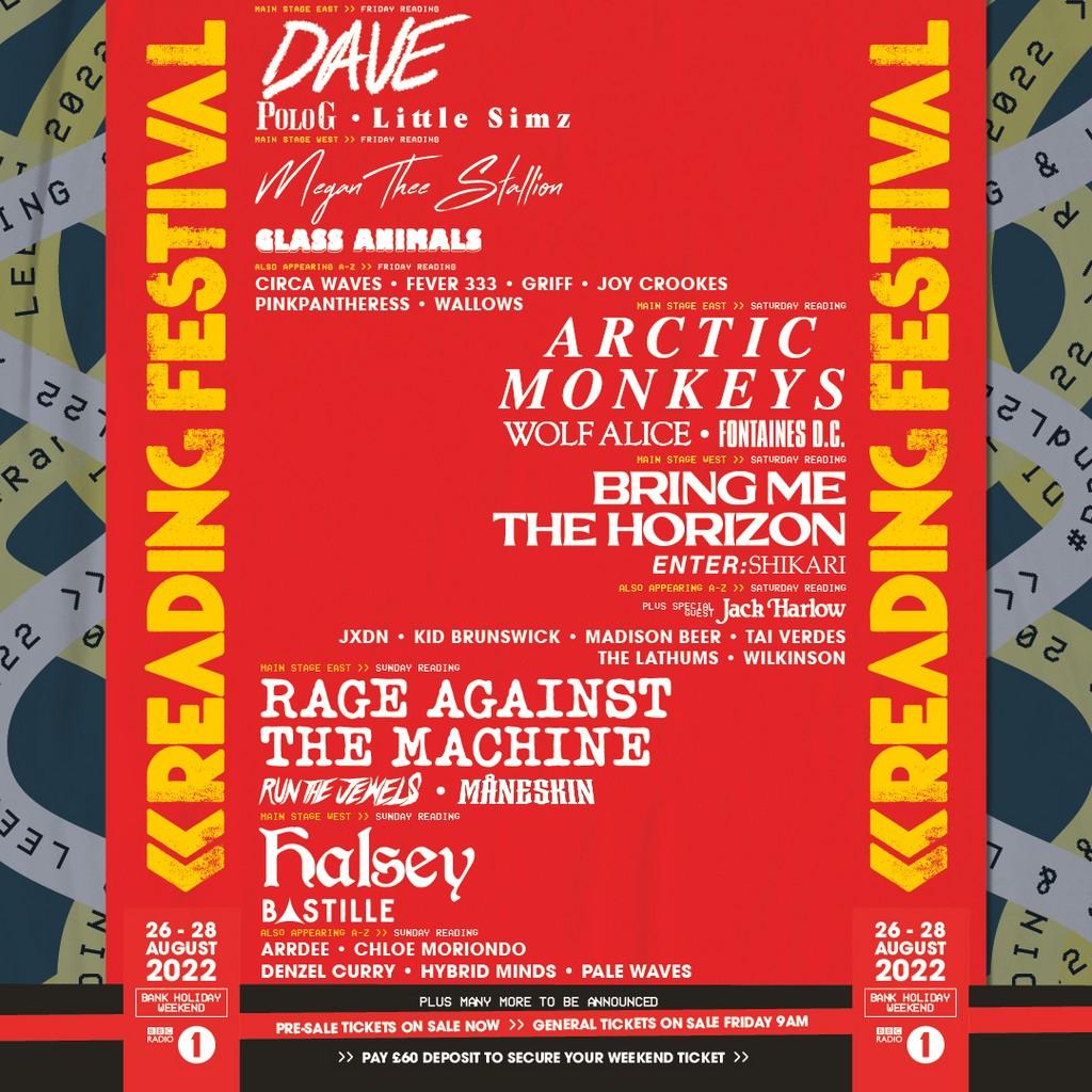 Lineup Poster Reading Festival 2022